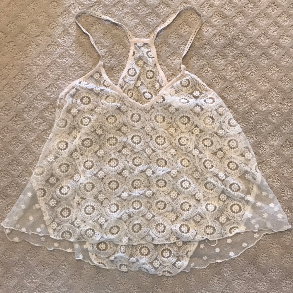 Adorable Crochet/Lace Tank Top